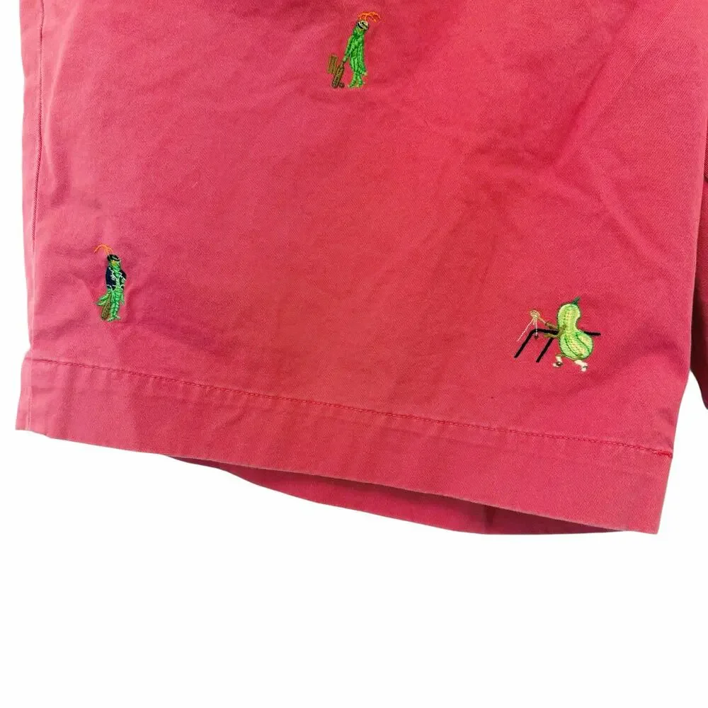 Polo Ralph Lauren Pink Pickle Ball Cricket Stretch Classic Fit Chino Shorts 42